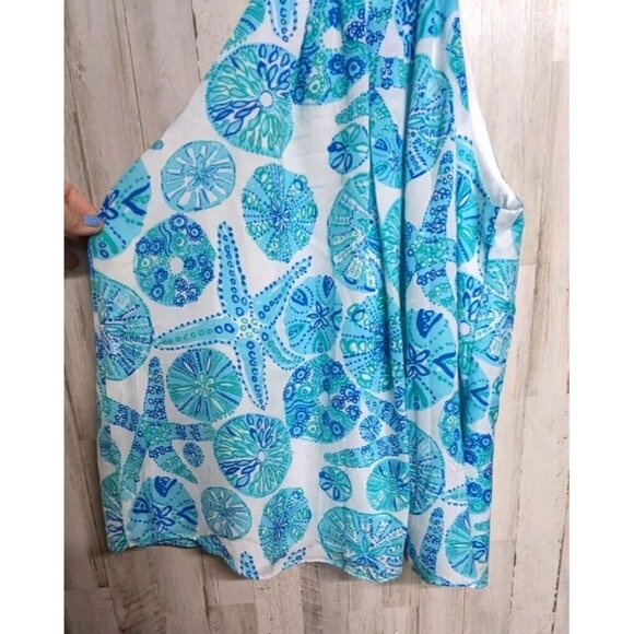 Lilly Pulitzer Seashell Sleeveless Halter Top Small Beach Coastal Nautical - Picture 4 of 9